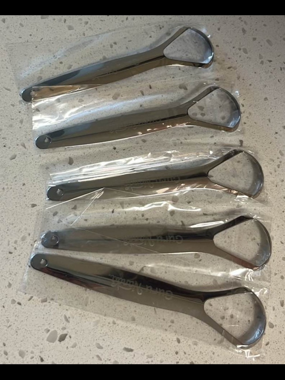 (5) Tongue Scraper for Adults, Reduce Bad Breath, Stainless Steel Tongue Brush